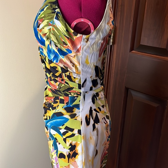 Bebe Wrap top mini Dress V-neck Multicolor Fully lined Size XS - Picture 8 of 12